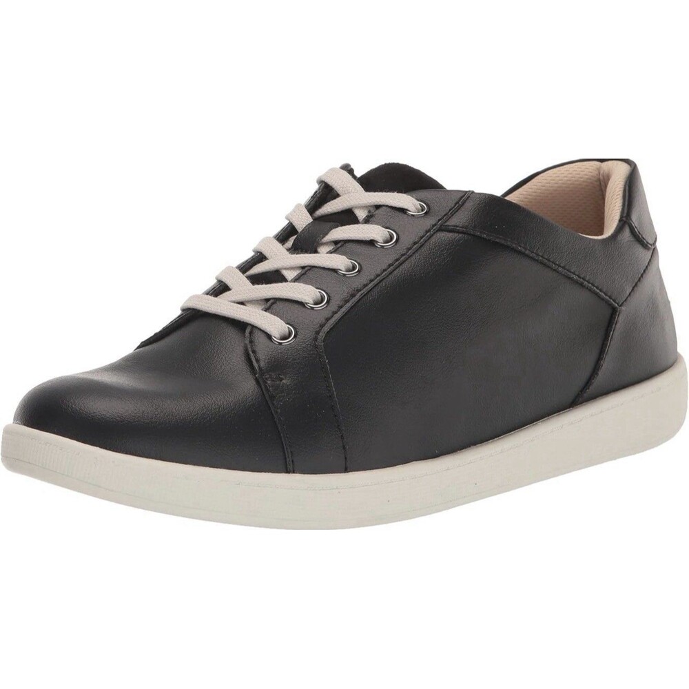 Trotters Women's ADORE Size 8.5M Black Leather Lace-Up Sneakers - New MSRP $110